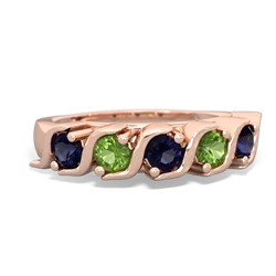 Sapphire Anniversary Band 14K Rose Gold ring R2089