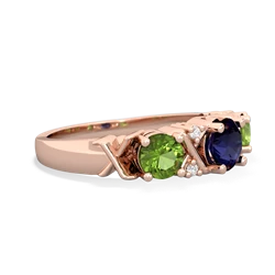 Sapphire Hugs And Kisses 14K Rose Gold ring R5016