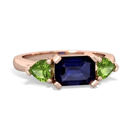 Sapphire Three Stone 14K Rose Gold ring R5235