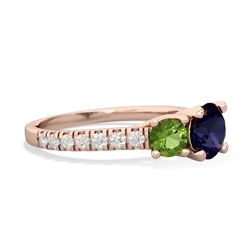 Sapphire Pave Trellis 14K Rose Gold ring R5500