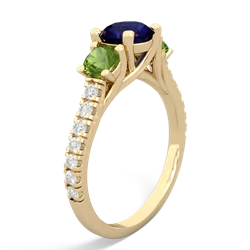 Sapphire Pave Trellis 14K Yellow Gold ring R5500