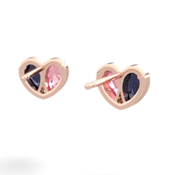 Sapphire 'Our Heart' 14K Rose Gold earrings E5072