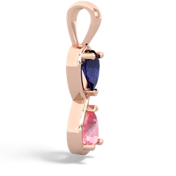 Sapphire Infinity 14K Rose Gold pendant P5050