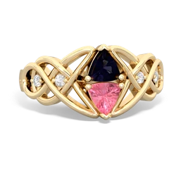 Sapphire Keepsake Celtic Knot 14K Yellow Gold ring R5300