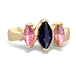 Sapphire Three Peeks 14K Yellow Gold ring R2433