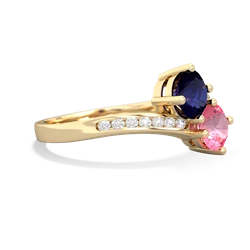 Sapphire Channel Set Two Stone 14K Yellow Gold ring R5303