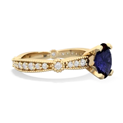 Sapphire Sparkling Tiara 8X6 Oval 14K Yellow Gold ring R26298VL