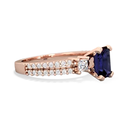 Sapphire Classic 7X5mm Emerald-Cut Engagement 14K Rose Gold ring R26437EM