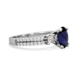 Sapphire Classic 8X6mm Oval Engagement 14K White Gold ring R26438VL