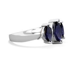 Sapphire Three Peeks 14K White Gold ring R2433