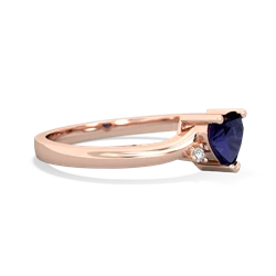 Sapphire Delicate Heart 14K Rose Gold ring R0203