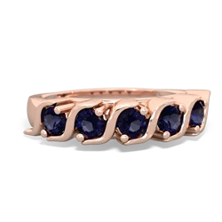 Sapphire Anniversary Band 14K Rose Gold ring R2089