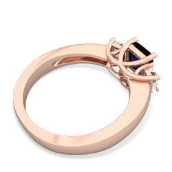 Sapphire Three Stone Trellis 14K Rose Gold ring R4015