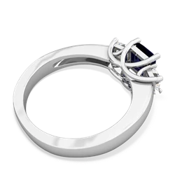 Sapphire Three Stone Trellis 14K White Gold ring R4015