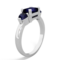 Sapphire Three Stone 14K White Gold ring R5235