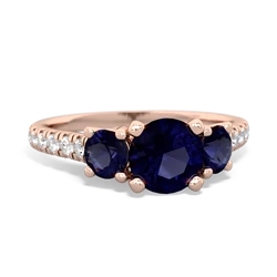 Sapphire Pave Trellis 14K Rose Gold ring R5500