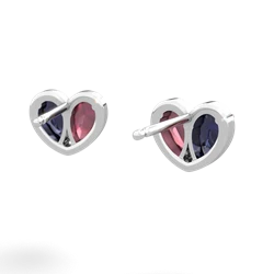 Sapphire 'Our Heart' 14K White Gold earrings E5072