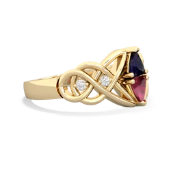 Sapphire Keepsake Celtic Knot 14K Yellow Gold ring R5300