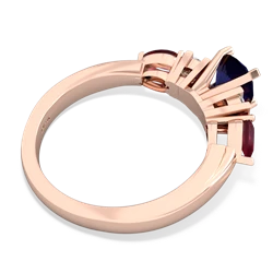 Sapphire 6Mm Round Eternal Embrace Engagement 14K Rose Gold ring R2005