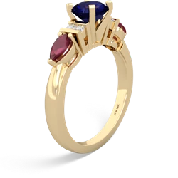 Sapphire 6Mm Round Eternal Embrace Engagement 14K Yellow Gold ring R2005