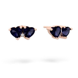 Sapphire Sweethearts 14K Rose Gold earrings E5260