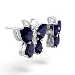 Sapphire Butterfly 14K White Gold earrings E2215