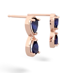 Sapphire Infinity 14K Rose Gold earrings E5050