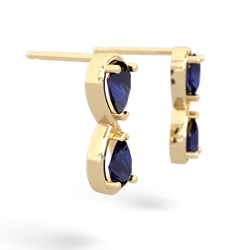 Sapphire Infinity 14K Yellow Gold earrings E5050