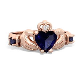 Blue Topaz Claddagh Keepsake 14K Rose Gold ring R5245