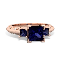 Alexandrite Eternal Embrace Engagement 14K Rose Gold ring C2001