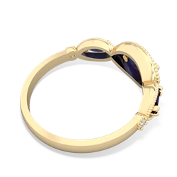 Sapphire Milgrain Marquise 14K Yellow Gold ring R5700