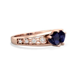 Sapphire Heart To Heart 14K Rose Gold ring R3342