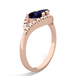 Sapphire Mother And Child 14K Rose Gold ring R3010