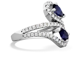 Sapphire Diamond Dazzler 14K White Gold ring R3000