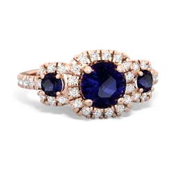 Aquamarine Regal Halo 14K Rose Gold ring R5350