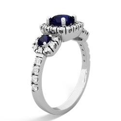 Sapphire Regal Halo 14K White Gold ring R5350