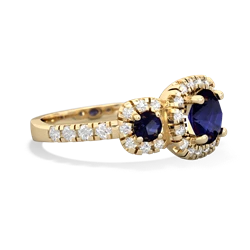 Garnet Regal Halo 14K Yellow Gold ring R5350