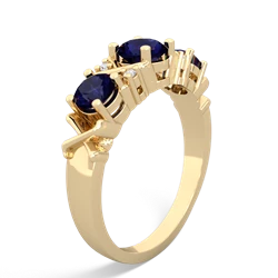 Tanzanite Hugs And Kisses 14K Yellow Gold ring R5016