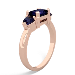 Pink Tourmaline Three Stone 14K Rose Gold ring R5235