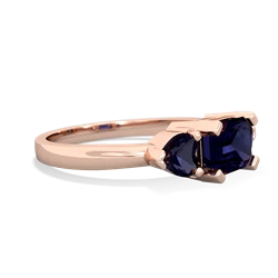 Pink Tourmaline Three Stone 14K Rose Gold ring R5235