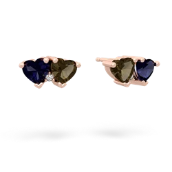 Sapphire Sweethearts 14K Rose Gold earrings E5260