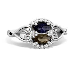 Sapphire Love Nest 14K White Gold ring R5860