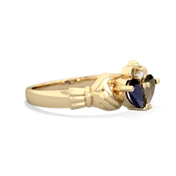 Sapphire 'Our Heart' Claddagh 14K Yellow Gold ring R2388