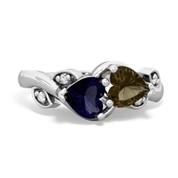 Sapphire Floral Elegance 14K White Gold ring R5790