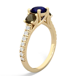 Sapphire Pave Trellis 14K Yellow Gold ring R5500