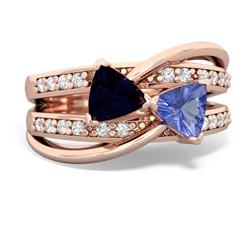 Sapphire Bowtie 14K Rose Gold ring R2360