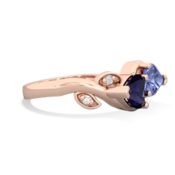 Sapphire Floral Elegance 14K Rose Gold ring R5790