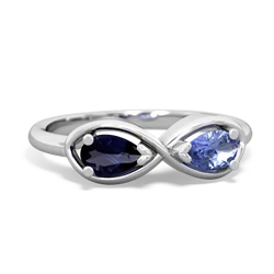 Sapphire Infinity 14K White Gold ring R5050