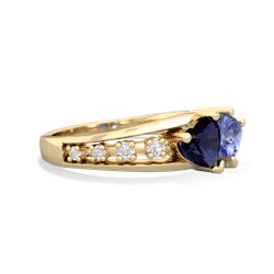 Sapphire Heart To Heart 14K Yellow Gold ring R3342