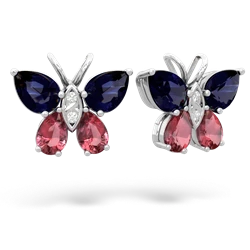 Sapphire Butterfly 14K White Gold earrings E2215